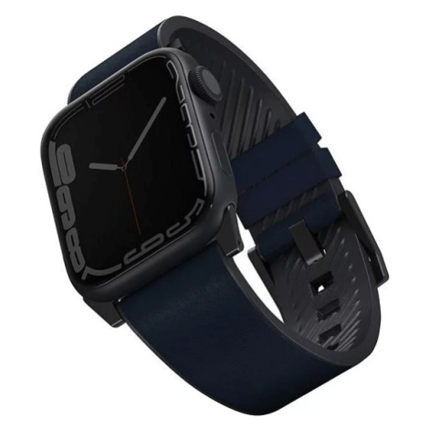Řemínek UNIQ strap Straden Apple Watch Series 4/5/6/7/SE 42/44/45mm. Leather Hybrid Strap blue (