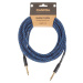 Cascha Professional Line Guitar Cable, Straight, Tweed Blue, 6 m