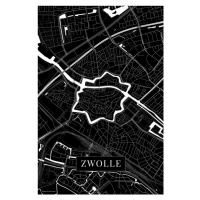 Mapa Zwolle black, (26.7 x 40 cm)