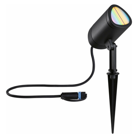 PAULMANN Plug & Shine LED bodové zahradní světlo Smart Home Zigbee Shira IP65 RGBW+ 6,5W antraci