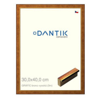 DANTIK rámeček 30 × 40, GRAFIC bronz vysoký plexi čiré