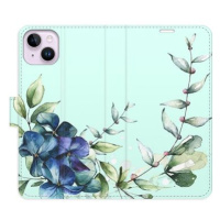 iSaprio flip pouzdro Blue Flowers pro iPhone 14 Plus