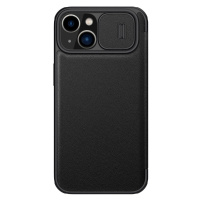 Nillkin Qin Leather Pro Case iPhone 14 Plus kryt fotoaparátu pouzdro flip kryt černá