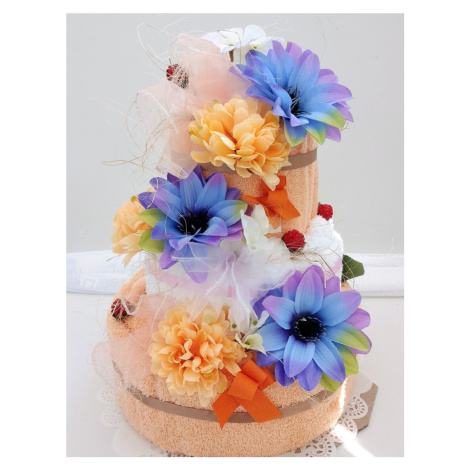 VER Textilní dort třípatrový/fialkový květ