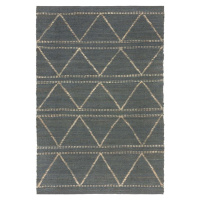 Modrý jutový koberec Flair Rugs Rhombi, 120 x 170 cm