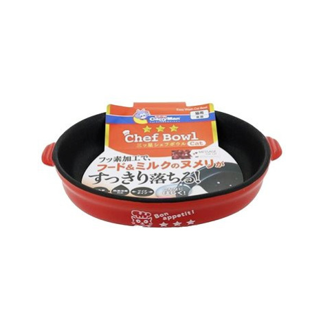 Japan Premium miska na krmivo pro kočky „Od šéfkuchaře“ s teflonovou vrstvou, červená
