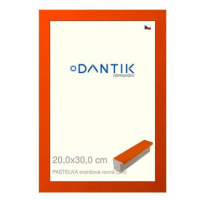 DANTIK rámeček 20 × 30, PASTELKA oranžový rovný sklo čiré