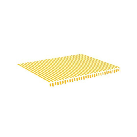 Náhradní plachta na markýzu žluto-bílá 6 x 3,5 m 311944 SHUMEE