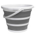 TZB Skládací kbelík Compact 32 cm bílo-šedý