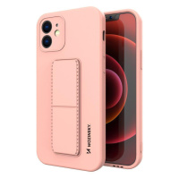 Wozinsky Flexibilní silikonové pouzdro se stojánkem na iPhone XS Max pink