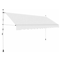 Ručně zatahovací markýza 400 cm Dekorhome Žlutá / modrá