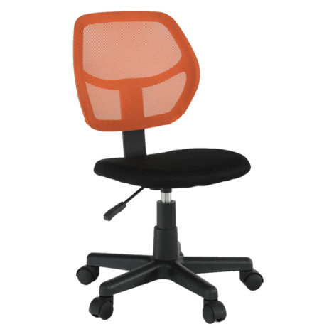 Otočná židle MESH, oranžová / černá Tempo Kondela