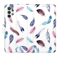 iSaprio flip pouzdro Colorful Feathers pro Samsung Galaxy A32