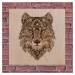 Luxusní dřevěný obraz ze dřeva  - Vlk