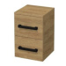 Koupelnová skříňka nízká s černou úchytkou SAT Cube Way 32,5x63x20 cm dub Hickory mat CUBE3CN32D