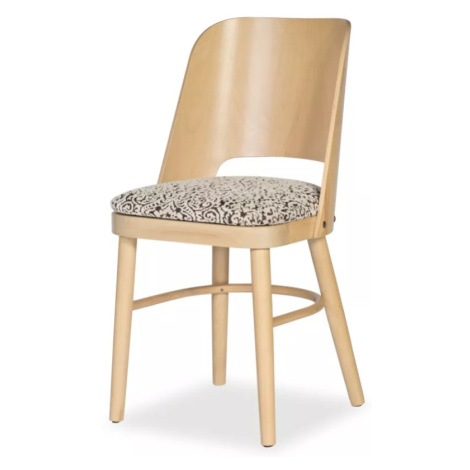 Židle Debra - čalouněný sedák Barva korpusu: Tmavě hnědá, látka: Micra marone