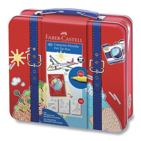 Dětské fixy Faber-Castell Connector - kufřík, 40 ks