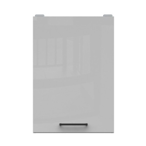 JAMISON, skříňka horní 40 cm, bílá/světle šedý lesk Brw