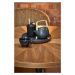 Jídelní kulatý stůl CARMELO –⁠ 100x75, ořech, černý