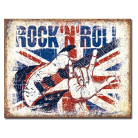 Plechová cedule Rock n Roll, 42 x 30 cm