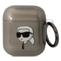 Pouzdro Karl Lagerfeld AirPods 1/2 cover black Karl`s Head (KLA2HNIKTCK)