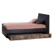 Studentská postel 100x200 se šuplíkem falko - dub rebap/bronz