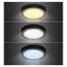 Solight LED mini panel CCT, přisazený, 24W, 1800lm, 3000K, 4000K, 6000K, kulatý, černá barva WD1