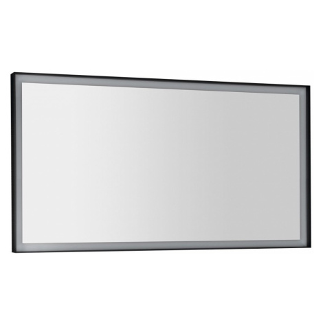 SAPHO SORT zrcadlo s LED osvětlením 120x70cm, černá mat ST120