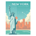 Ilustrace Statue of Liberty. New York landmark, switchpipipi, (30 x 40 cm)