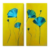 Obrazový set - Modré květiny