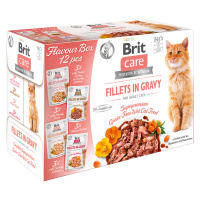 Brit Care Cat Fillets in Gravy 12 x 85 g - výhodné balení: 2 x Flavour box