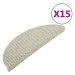 vidaXL Samolepicí nášlapy na schody sisal 15ks 65x21x4cm světle zelené