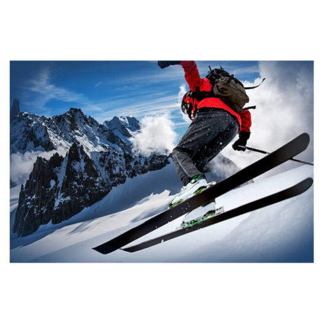 Fotografie Skier in the Mont Blanc region, Buena Vista Images, (40 x 26.7 cm)