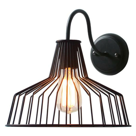 ACA Lighting Vintage nástěnné svítidlo KS1525W1BK