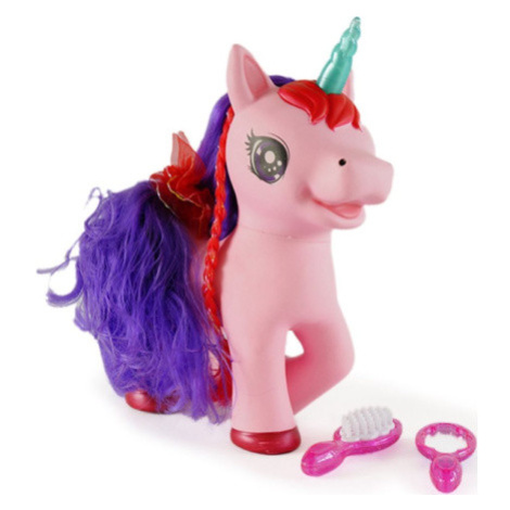 MAC TOYS Jednorožec se zvukem, růžový 150174