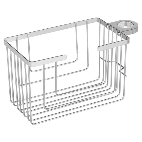 Koupelnová polička bez vrtání z nerezové oceli v leskle stříbrné barvě Valognes – Wenko