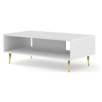 ARTBm Konferenční stolek RAVENNA B 90 | bílá matná Provedení: Bílá matná / zlaté nohy
