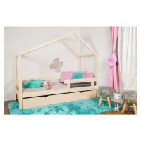 Vyspimese.CZ Dětská postel Elsa se zábranou-jeden šuplík Rozměr: 80x180 cm, Barva: lak