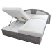 Polohovací postel s matrací ANETA šedá, 180x200 cm