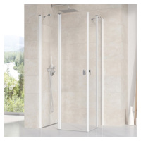 Ravak CHROME CRV2 - 110 white+Transparent, otevírací sprchové dveře 110 cm - pro vytvoření rohov