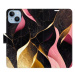 iSaprio flip pouzdro Gold Pink Marble 02 pro iPhone 14