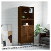 vidaXL Skříň highboard hnědý dub 69,5 x 34 x 180 cm kompozitní dřevo