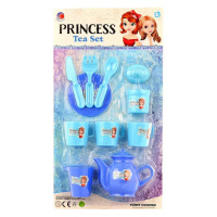 Nádobí dětské plastové modré pro princezny na kartě