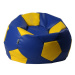 Sedací pytel Antares Euroball, tvar fotbalového míče,modrá-žlutá