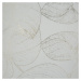 Sametový středový ubrus s lesklým potiskem bílých listů