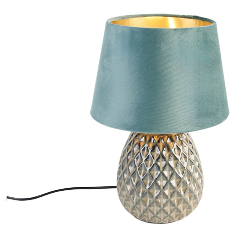 Klasická stolní lampa zelená 35 cm - Betty TRIO