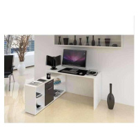 Tempo Kondela PC stůl NOE NEW - bílá / černá + kupón KONDELA10 na okamžitou slevu 3% (kupón upla