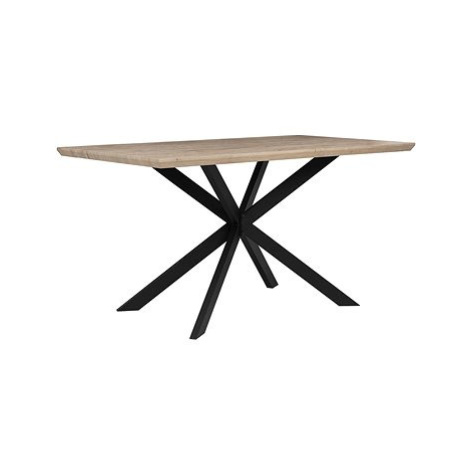 Jídelní stůl 140 x 80 cm, světlé dřevo s černým SPECTRA, 168947 BELIANI