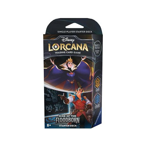 Disney Lorcana: Rise of the Floodborn TCG Starter Deck Amber & Sapphire RAVENSBURGER