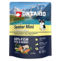 Ontario Senior Mini Fish&Rice granule 0,75 kg